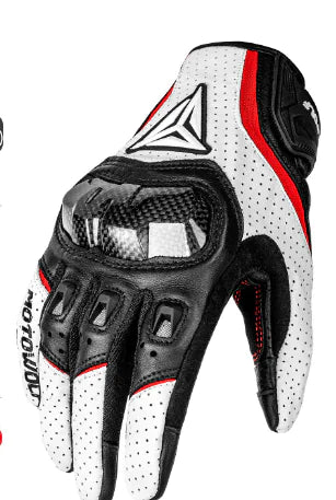 Breathable Sheepskin Leather Motorcycle Gloves (One Pair)