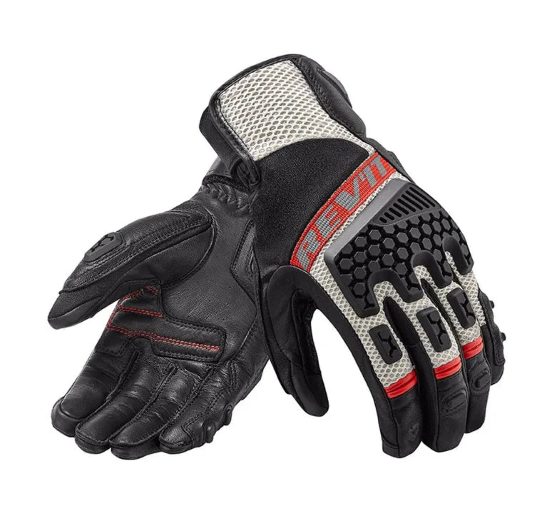 Black Sheepskin Desert Pro Motorcycle Riding Gloves