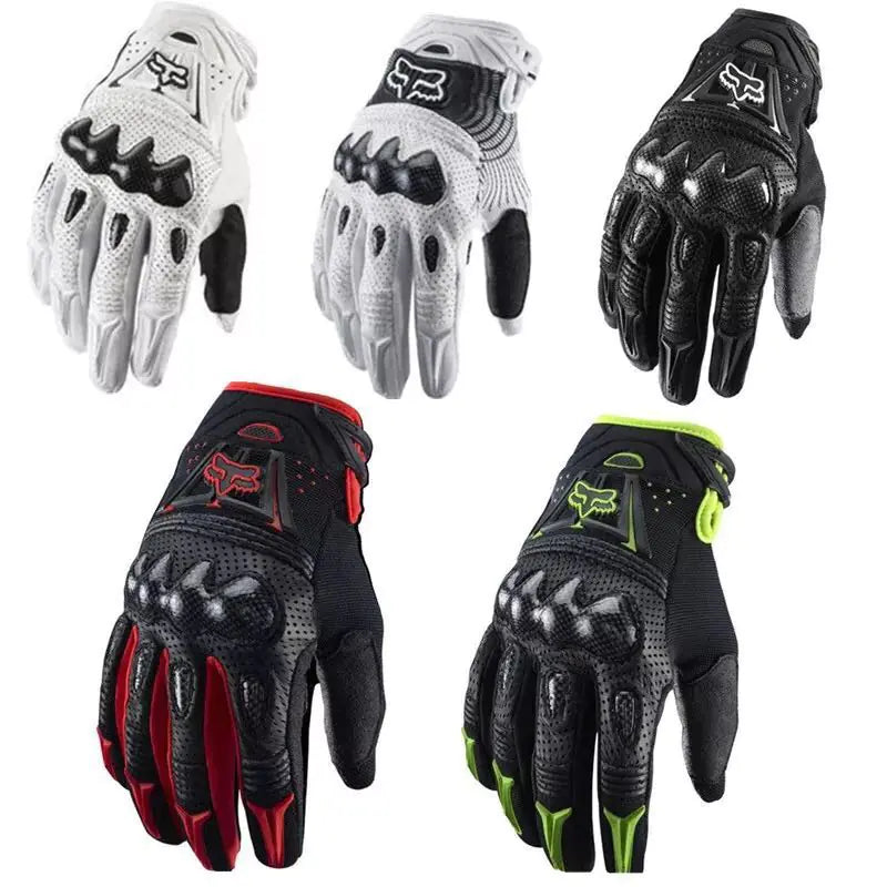 Fox Head Carbon Fiber Leather Motorcycle Riding Gloves