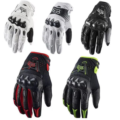 Fox Head Carbon Fiber Leather Motorcycle Riding Gloves