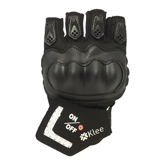 Outdoor Sports Half-Finger Gloves with Indicator Lights
