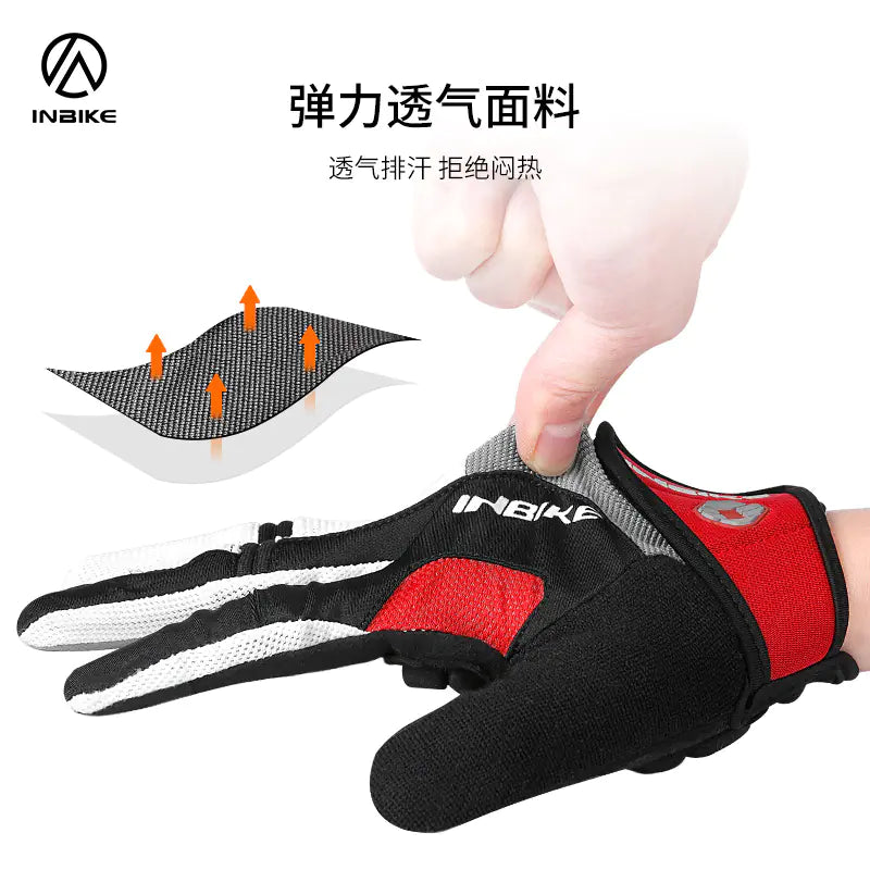 INBIKE Full Finger Cycling Gloves with Touchscreen Grip
