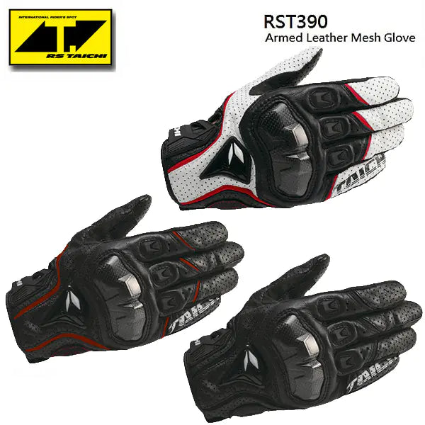 RS-TAICHI RST390 Full Leather Perforated Racing Gloves