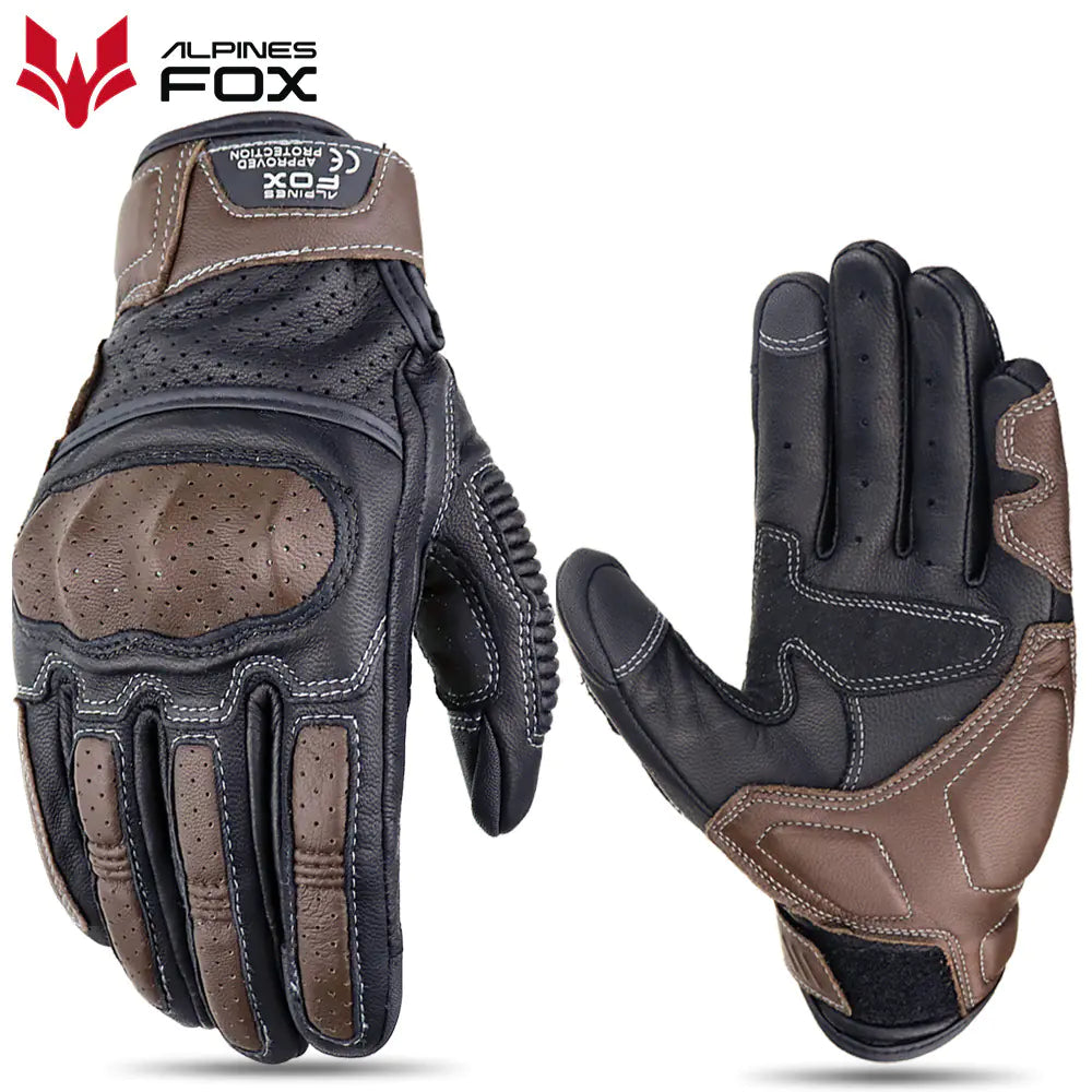 Men's Summer Breathable Touchscreen Leather Riding Gloves
