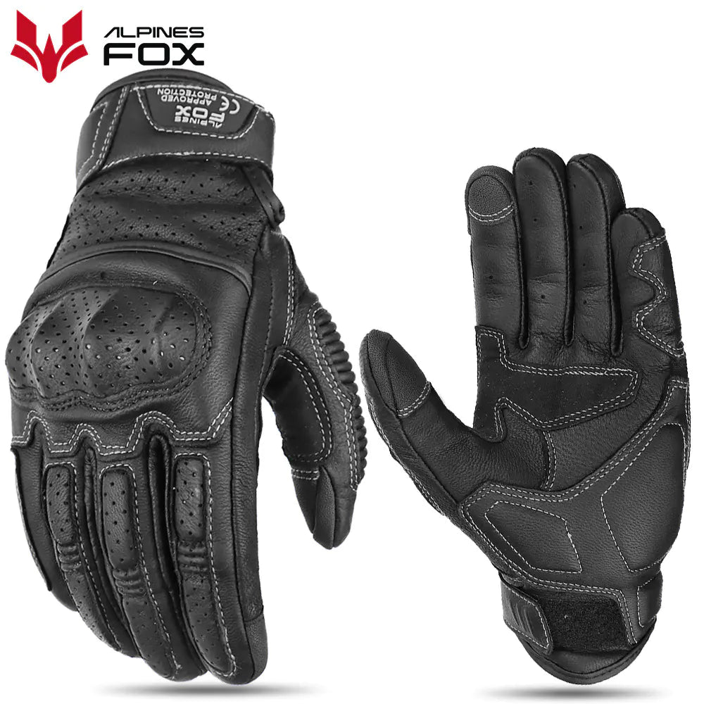 Men's Summer Breathable Touchscreen Leather Riding Gloves