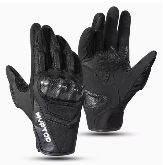 Carbon Leather Motorcycle Gloves (One Pair)