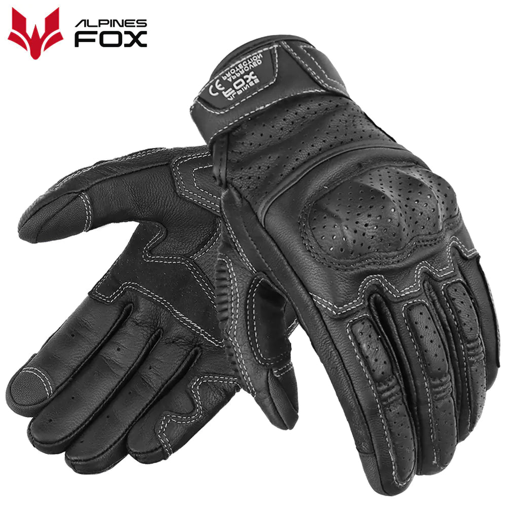 Men's Summer Breathable Touchscreen Leather Riding Gloves