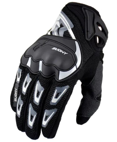 Summer Low Profile Motorcycle Gloves - Full Finger (One Pair)