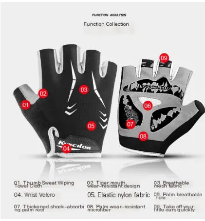 Breathable Short Finger Cycling Gloves for Spring/Summer