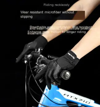 Cycling Gloves, Windproof Waterproof Full-Finger Gloves