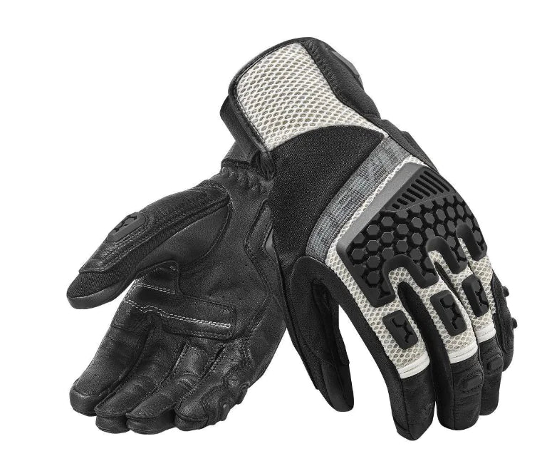 Black Sheepskin Desert Pro Motorcycle Riding Gloves