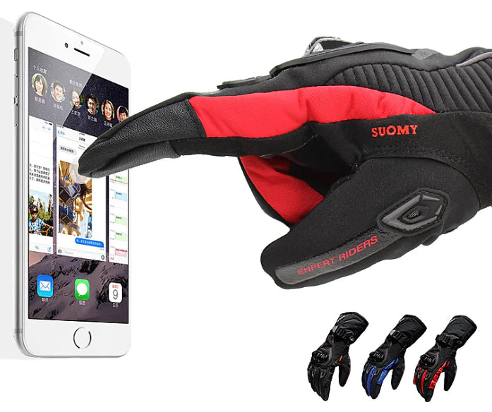 SUOMY Winter Motorcycle Gloves for Men - Waterproof & Warm