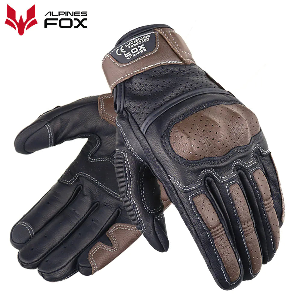 Men's Summer Breathable Touchscreen Leather Riding Gloves